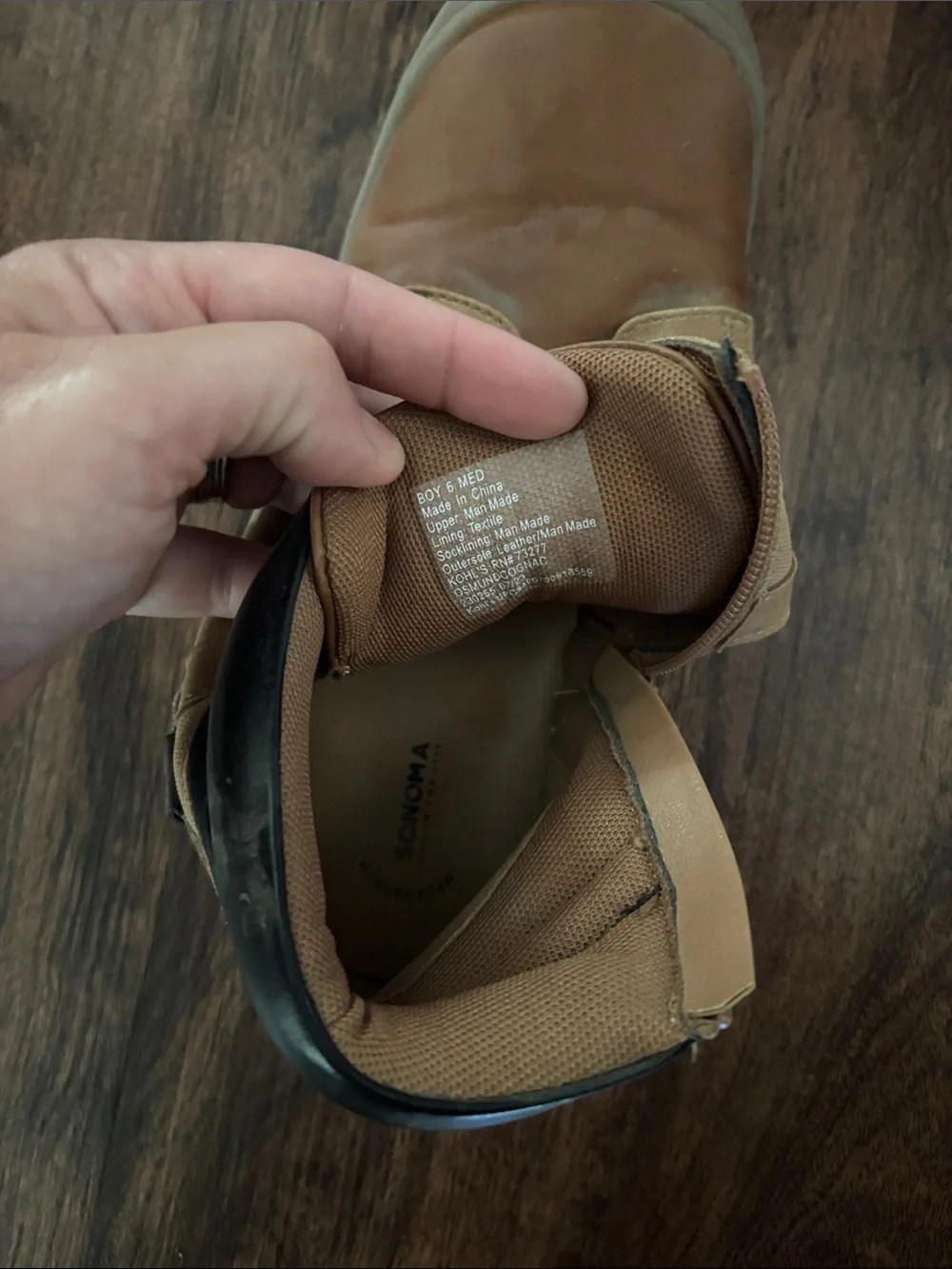 Sonoma Two-Tone Brown and Black Kids Lace-Up Boots